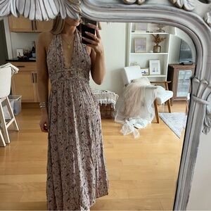 lulus open back maxi dress